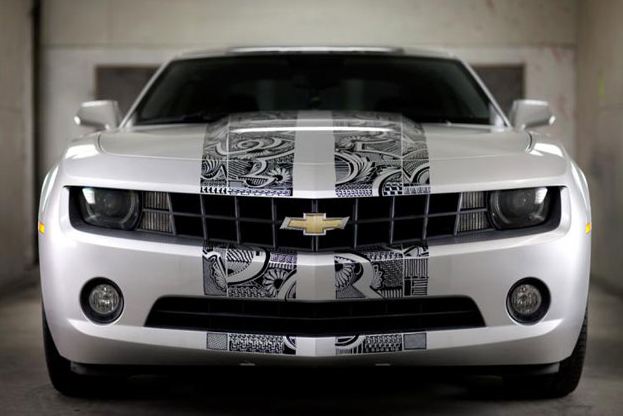 Camaro decorated with Sharpie by PinstripeChris.com